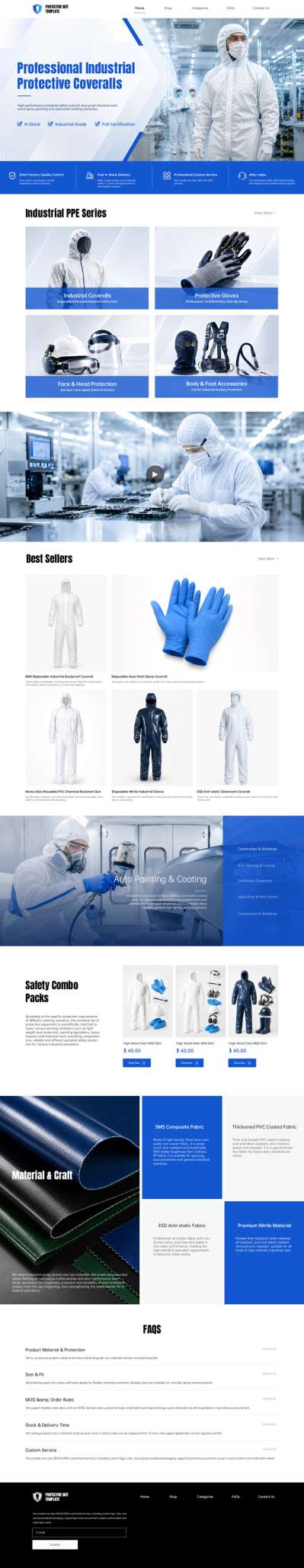 B2C-优质防护服防护用品
