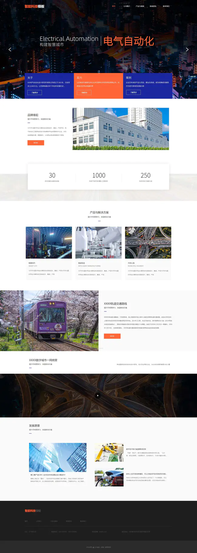 優質智能科技電氣自動化企業網站模板